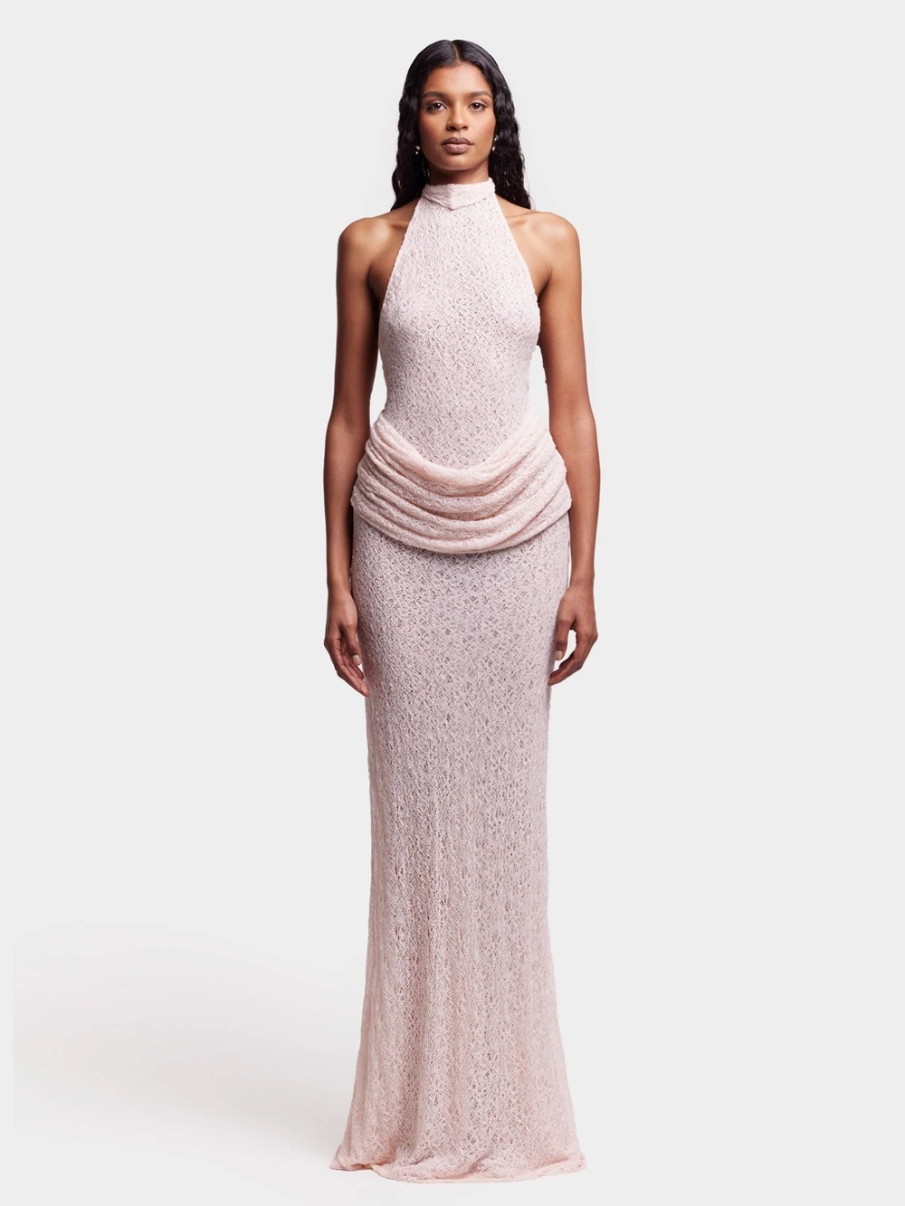 BBXBRAND Rose Pink Zuma Lace Drape Dress Size XS NWT